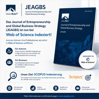 Bild: JEAGBS bei Web of Science indexiert: GrandEdu Research School stärkt internationale Sichtbarkeit